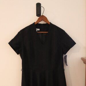 Pendleton Wool Dress Basic Black Fit and Flare Size 8